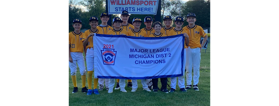 Congratulations to our 2021 Majors Baseball District 2 Champs!