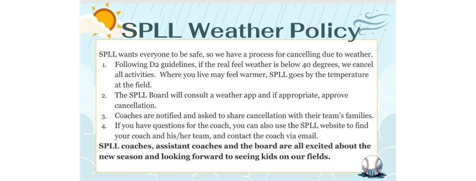 SPLL Weather Policy