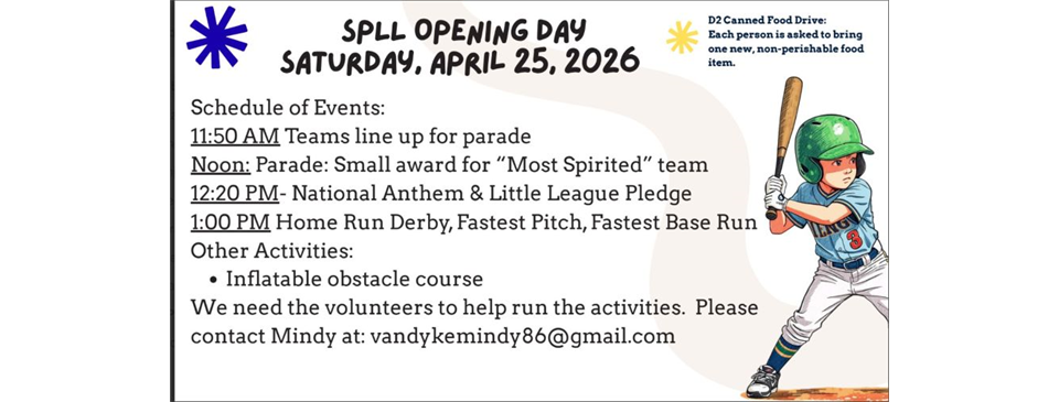 Opening Day Schedule